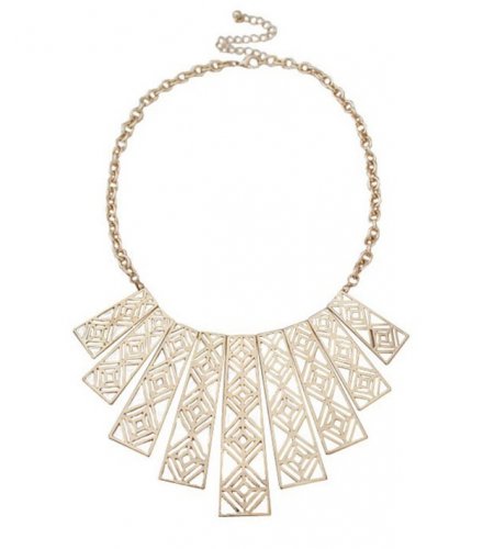 N1919 - Simple texture hollow geometric Necklace
