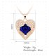 N1931 - Rose Heart Pendant Necklace