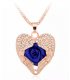 N1931 - Rose Heart Pendant Necklace