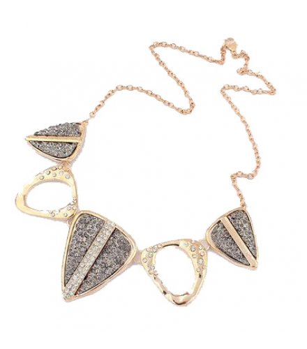 N1950 - Hollow geometric exaggerated necklace