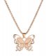 N1967 - Korean exquisite opal stone hollow butterfly necklace