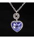 N1978 - Love heart crystal necklace