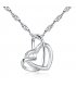 N1980 - Double heart pendant necklace