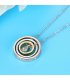 N1983 - Three-color geometric circle necklace