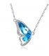 N1986 - Diamond crystal butterfly wings necklace