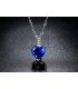 N1990 - Heart-shaped gemstone necklace