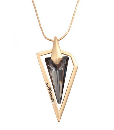 N2032 - Triangle Gemstone Necklace