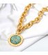 N2039 - Green Gemstone Necklace