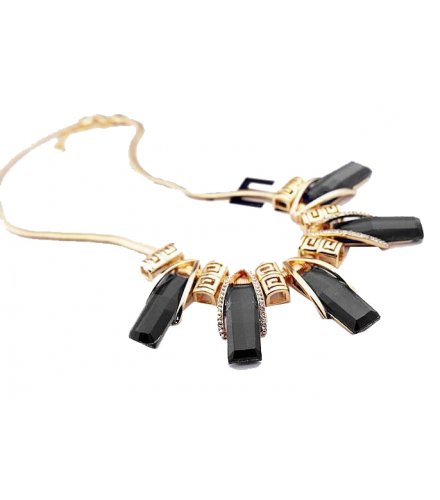 N2043 - Black Gemstone Necklace