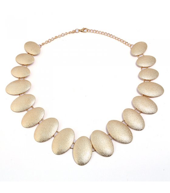 N2054 - Retro Oval Necklace