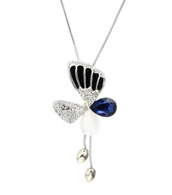 N2072 - Crystal Butterfly Necklace