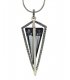 N2081 - Korean triangle crystal long necklace