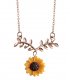 N2098 - Sunflower leaves necklace 