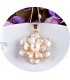 N2103 - Drop oil white rose flower pearl necklace
