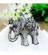 N2104 - Ancient silver elephant sweater chain