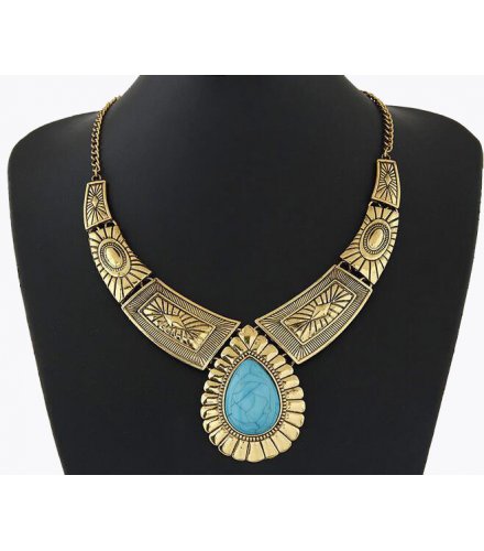N2131 - Blue Gemstone Necklace