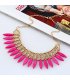 N2137 - Pink Short Para necklace