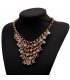 N2156 - Gemstone multi-layer chain diamond necklace