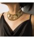 N2168 - Retro embossed tassel chain necklace