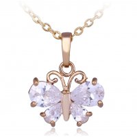 N2174 - Butterfly Clavicle Necklace