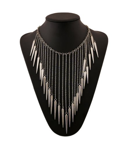 N2178 - Silver Spike Necklace