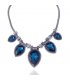 N2210 - Korean Retro water drop gemstone necklace