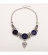 N2213 - Retro geometric gemstone crystal Necklace