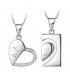 N2219 - Forever love couple heart-shaped necklace