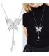 N2235 - Korean butterfly Studded Sweater Chain
