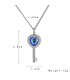 N2243 - Heart-shaped key urn pendant necklace
