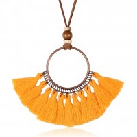 N2252 - Ethnic style leather chain Necklace