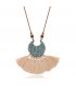 N2257 - Chain tassel pendant necklace