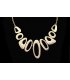 N2261 - Water drop geometric metal necklace