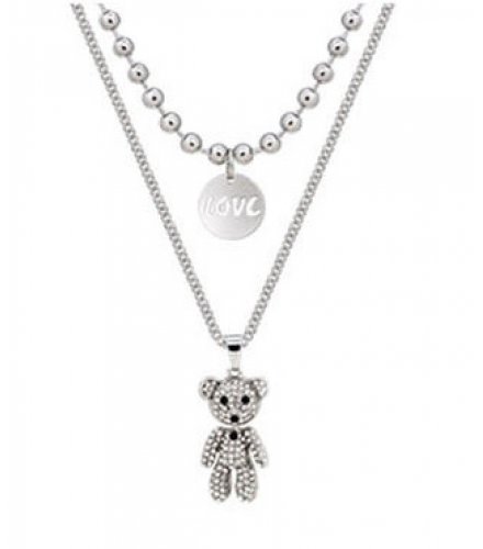 N2267 - Bear clavicle chain necklace