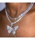 N2281 - Diamond Butterfly Necklace