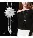 N2293 - Korean Crystal diamond snowflake new sweater chain