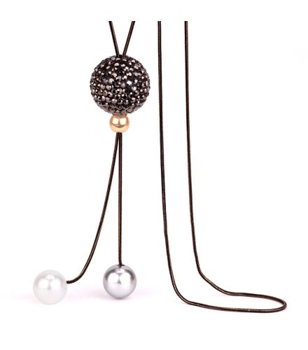 N2296 - Korean ball pearl sweater chain