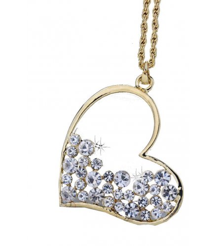 N233 - Exquisite Full Diamond Love necklace