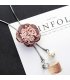 N2331 - Korean flower pendant tassel crystal necklace