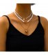 N2334 - Simple Multilayer Pearl Necklace