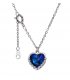 N2342 - Blue Crystal Heart Necklace