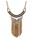 N2347 - Short tassel diamond butterfly necklace