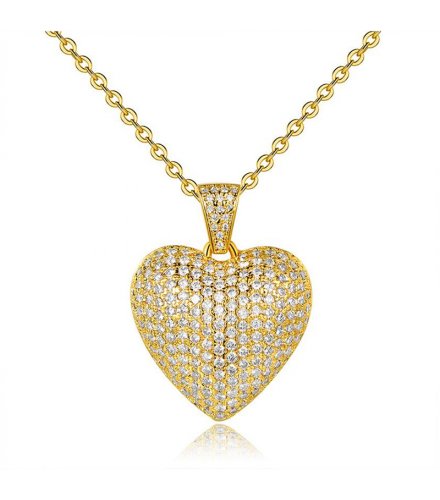 N2357 - Zircon Heart Pendant Necklace