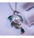 N2358 - Love heart pearl tassel necklace