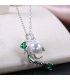N2358 - Love heart pearl tassel necklace