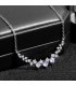 N2361 - Korean bright star zircon pendant necklace