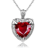 N2362 - Ocean heart love lady necklace