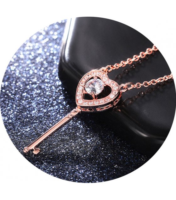 N2364 - Fashion love key pendant necklace