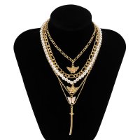 N2366 - Multilayer butterfly necklace