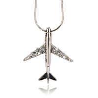 N2373 - Korean sweater chain long airplane necklace